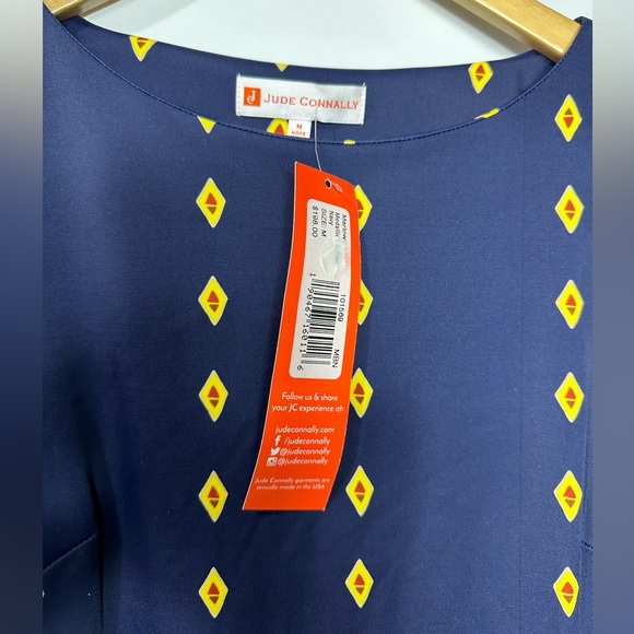 Jude Connally Women’s Marlowe Shift Dress Navy Medallion Border Long sle… - Picture 4 of 15